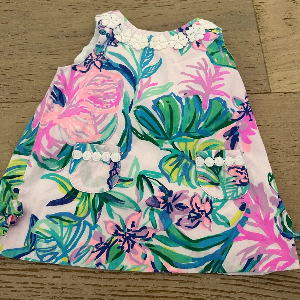 Lilly Pulitzer Pink and Green Floral Dress